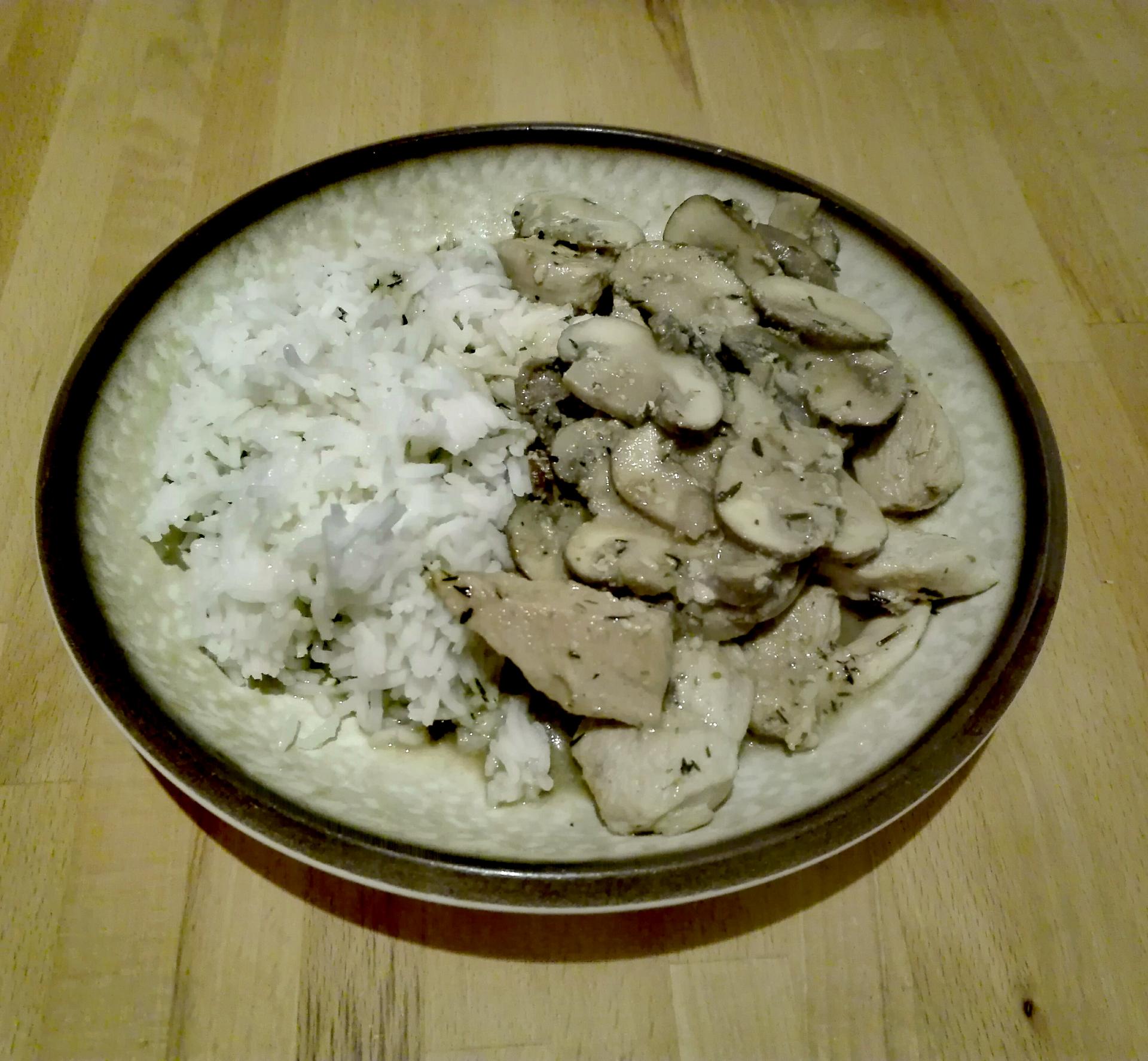 Poulet au champignons